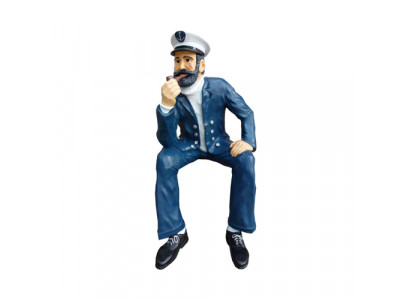 Seaman Statue Sculpture Decoration Sitting Statues Figures Ahoy Captain 123 cm
