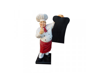 Advertising Board Chef Figure Statue Sculpture Advertising Figure Menu Board Display Stand New
