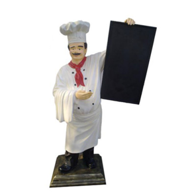 Chef figure statue sculpture advertising figure menu board stand-up display menu