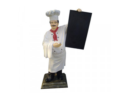 Chef figure statue sculpture advertising figure menu board stand-up display menu
