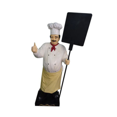 Chef figure statue sculpture advertising figure display board menu board new