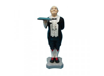Butler Figure Statue Figures Statues Sculpture Restaurant Hotel 110cm Tray New