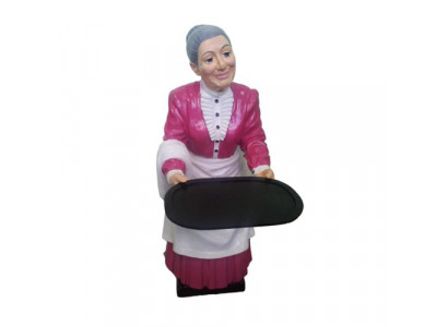 Waiter statue figure sculpture grandmother statues restaurant gastronomy grandma new