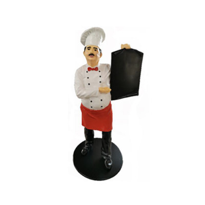 Chef figure statue sculpture advertising figure menu board promotional stand menu