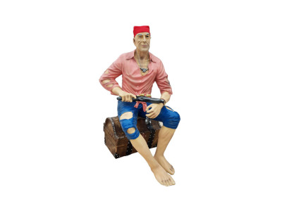 Pirate Figure Statue Design Sculpture Decoration Caribbean Pirates Garden Decor 138cm