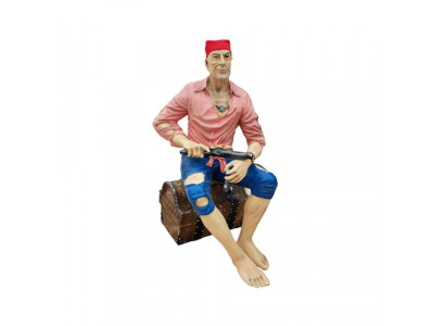 Pirate Figure Statue Design Sculpture Decoration Caribbean Pirates Garden Decor 138cm