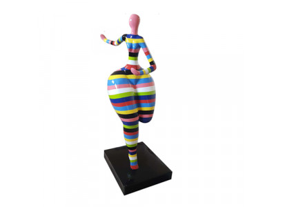 Dancing Figure Abstract Living Room Decoration Designer Statues Colorfully Painted 130cm