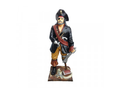 Pirate Figure Statue Design Sculpture Decoration Caribbean Pirates Garden Decor 100cm