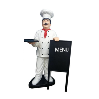 Chef figure statue sculpture advertising figure menu board advertising stand restaurant new