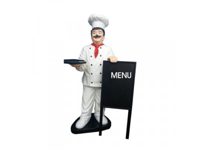 Chef figure statue sculpture advertising figure menu board advertising stand restaurant new