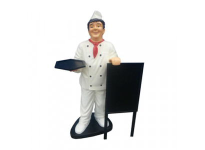 Menu chef figure statue sculpture advertising figure menu advertising display board
