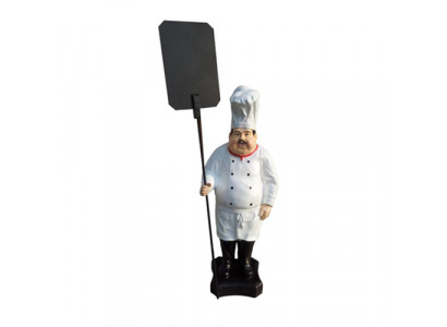 Advertising figure chef figure statue sculpture menu board display stand menu