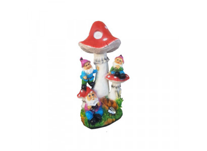Sculpture Mushroom House Statue Garden Figures 51cm Statues Sculptures Figure New M37