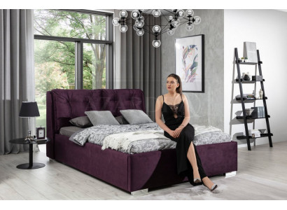 Lila upholstered bed, bed, double bed, textile designer bed, double bed, bed frame, beds