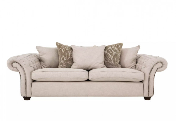 Country House Style Furniture - Chesterfield Sofa Comfortable Couch Fabric jvmoebel ®