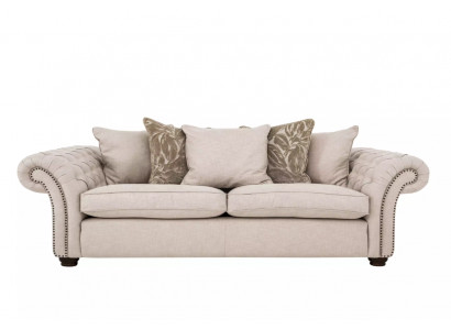Country House Style Furniture - Chesterfield Sofa Comfortable Couch Fabric jvmoebel ®