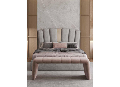 Bed frame design upholstered bed designer furniture gray new beds bedroom luxury