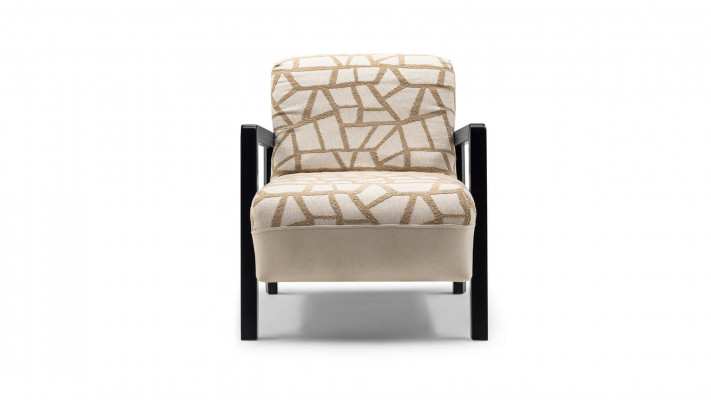 Armchair wingback chair fabric chair beige upholstery living room single seater seat