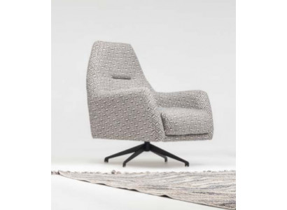 Armchair living room wingback chair fabric armchair grey upholstered single-seater seat