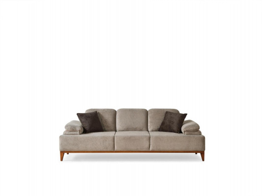 Three-seater sofa 3-seater fabric sofa upholstered sofa beige couch modern