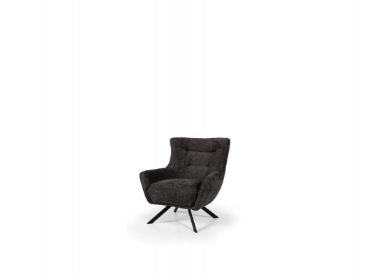 Living room armchair wingback chair fabric armchair gray upholstery seat single-seater