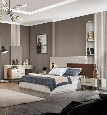 Complete bedroom furniture designer sleep bed modern dressing table