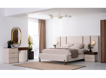 Bedroom set luxury complete bed 2x nightstand dressing table 4-piece new