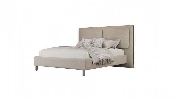 Upholstered bed 180 x 200 cm double bed bedroom luxury wooden furniture new