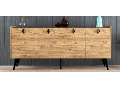 Living room brown sideboard modern design rectangular shape shelves luxury