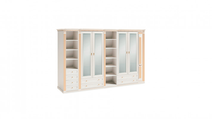 Stylish white bedroom wardrobe storage large closet