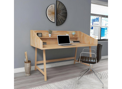 Stylish Light Brown Desk Designer Office Desks Luxury Wood Furniture