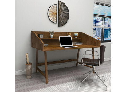 High-quality wood table, designer office desk, modern wooden furniture desk
