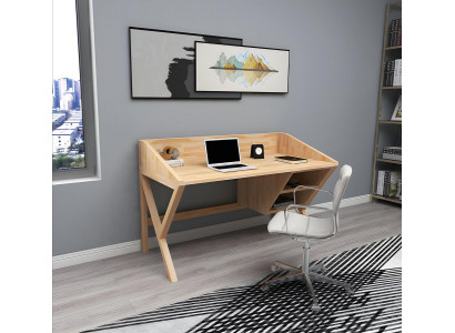 Modern light brown office desk chic luxury wooden desks