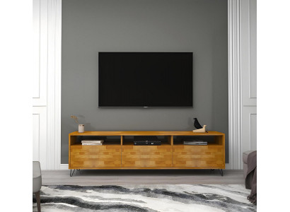 Brown living room sideboard sturdy TV stand modern wooden furniture