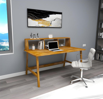 Chic wooden table, brown work desk, designer desks, office furniture