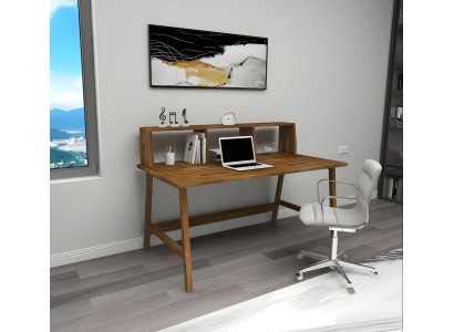 Sturdy Brown Table Country House Style Desks Luxurious Office Furniture