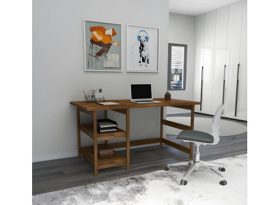 Brown youth room desk, robust wooden tables, stylish tables