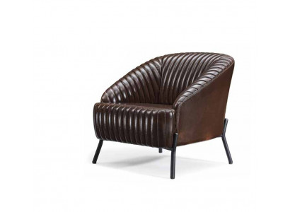 Brown armchair designer living room recliner leather single-seat furniture