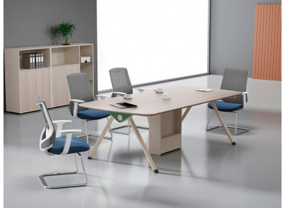 Beige office desk luxurious conference tables wood office furniture