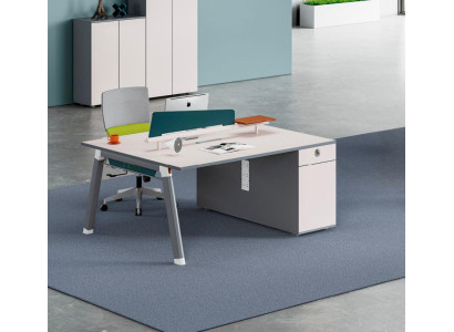 Light gray office desk designer study furniture luxurious noble table