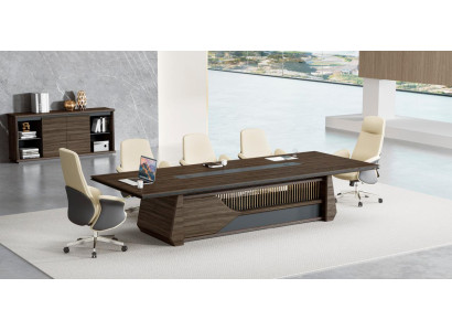 Brown conference table designer meeting table office furniture
