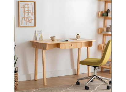 Beige desk designer computer desk luxurious robust office furniture
