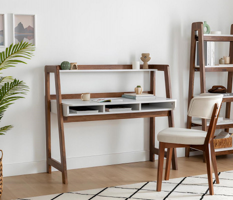Chic home office desk designer computer tables robust wooden furniture