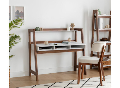 Chic home office desk designer computer tables robust wooden furniture
