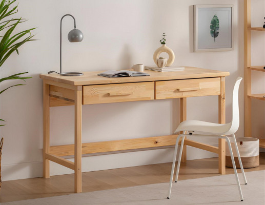 Stylish Beige Desk Modern Filing Table Luxury Wood Furniture