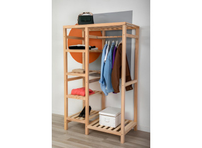 Wardrobe Beige Shelf Cabinet Clothes Wardrobe Furniture Modern Wardrobes Wood