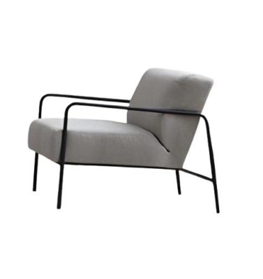 Chic Gray Armchair Luxurious Recliner Living Room Noble Single-seater