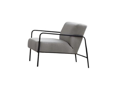 Chic Gray Armchair Luxurious Recliner Living Room Noble Single-seater