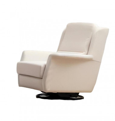 White swivel chair, modern single-seater, living room, exclusive single-seater.