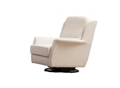 White swivel chair, modern single-seater, living room, exclusive single-seater.